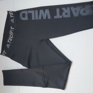 adidas Women's techfit® Part Wild Long Tights Size Small Yoga Fitness